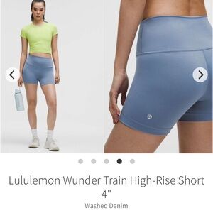Lululemon Wunder Train High-Rise Short 4"
Washed Denim 2025 W7BPSS $64 Everlux